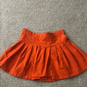 Orange Urban Outfitters Pleated Women's Skirt